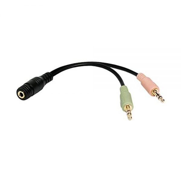 Logilink CA0020 Audio jack adapter, 4-pin, 3.5 mm stereo female to 2x 3.5 mm