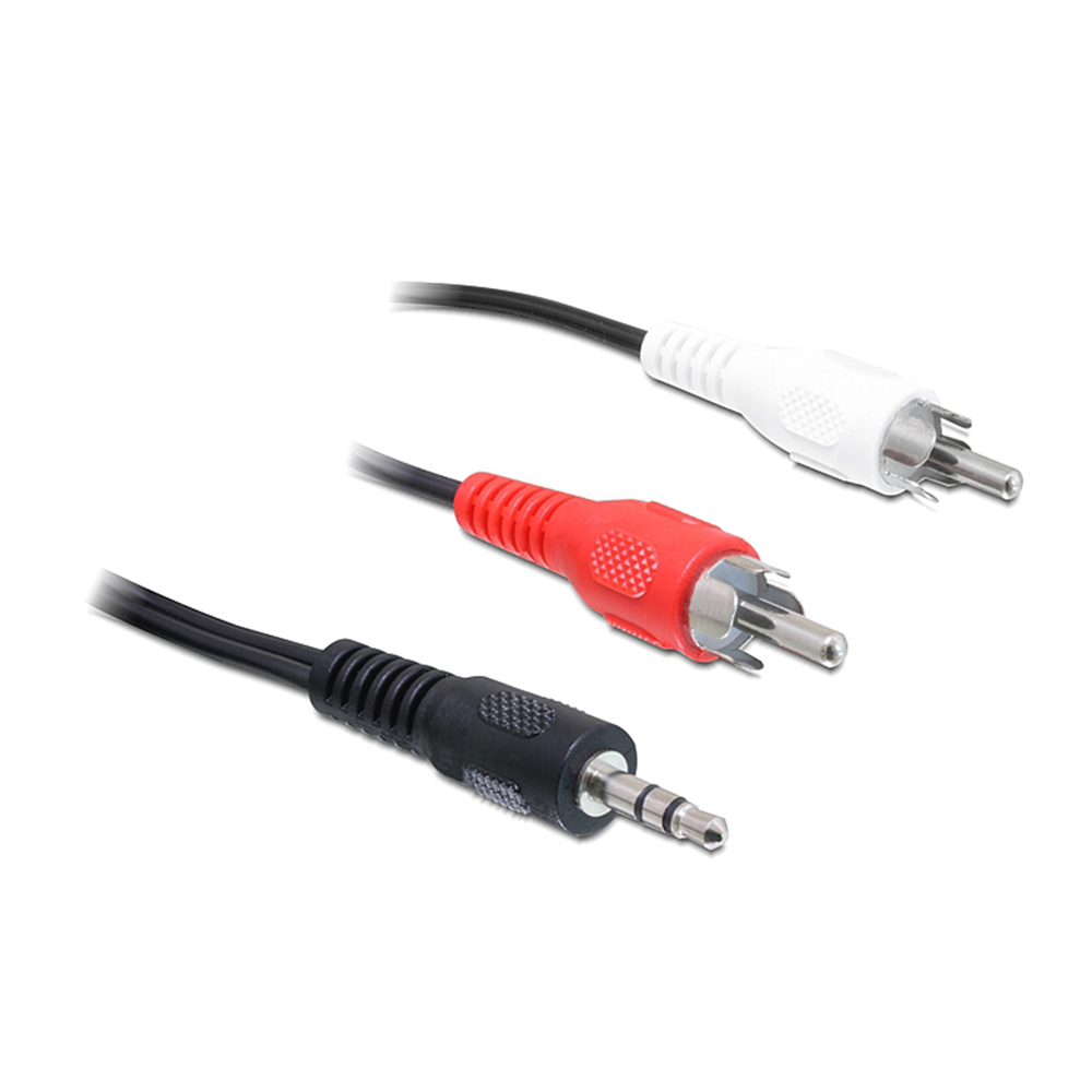 LogiLink Câble audio, 2x RCA mâle - jack mâle 3,5 mm