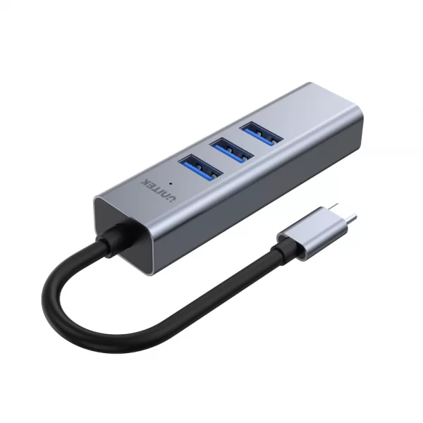 Unitek H1904A USB3.0 Type-C Hub 3x USB & Gigabit Lan