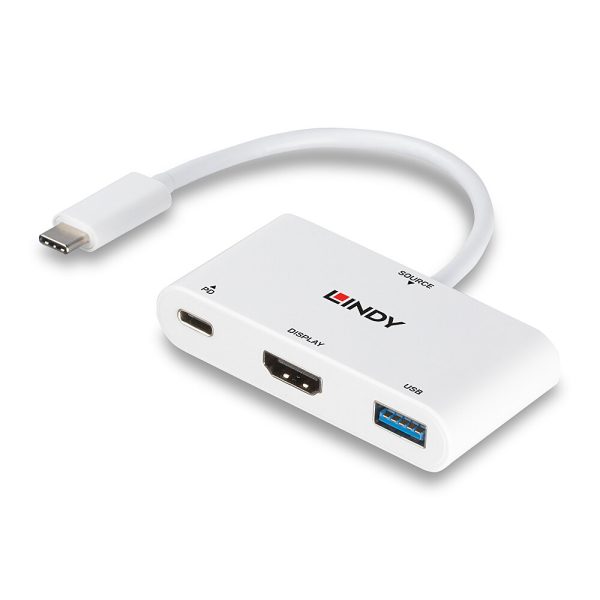 Lindy USB 3.1 Type C to HDMI Converter with USB Type A port and Power Delivery