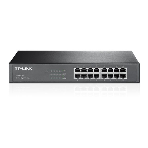 TP-Link 16-Port Gigabit Ethernet Unmanaged Switch | Plug and Play | Metal | Desktop TL-SG1016D