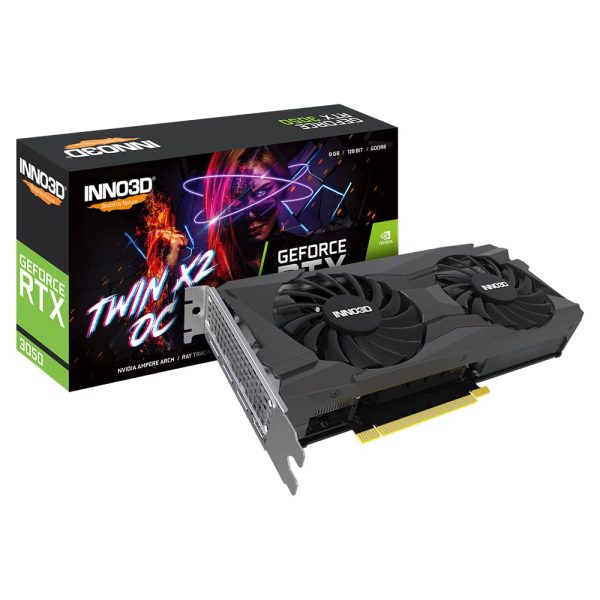 INNO3D GEFORCE RTX 3050 TWIN X2  / GRAPHICS CARD / GF RTX 3050 / 8 GB GDDR6