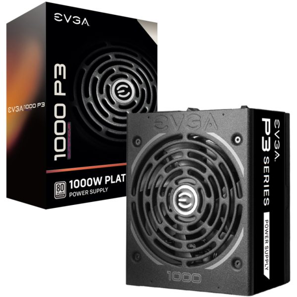 EVGA SuperNOVA 1000 P3, 80 Plus Platinum 1000W, Fully Modular, Eco Mode with FDB Fan, 220-P3-1000-X1